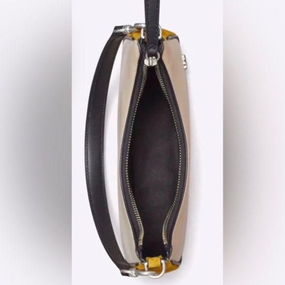 Tory Burch 151 Mercer Small Crescent Bag – Colorblock Leather + Suede - Picture 3 of 14